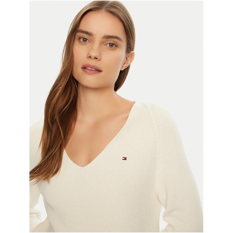 TOMMY HILFIGER Co cardi stitch v-nk